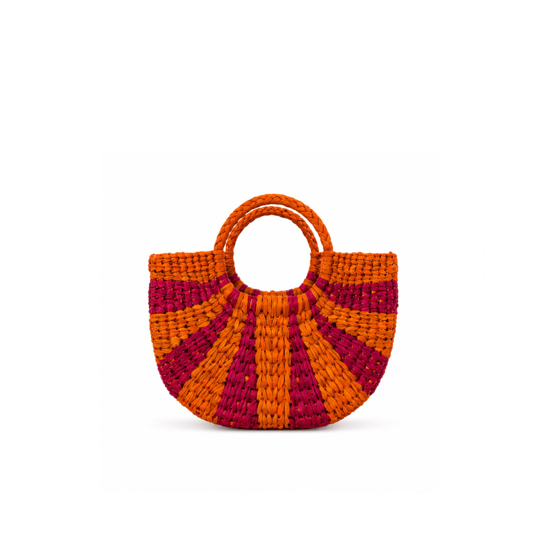 Solana Mini Basket - Orange/Fuchsia
