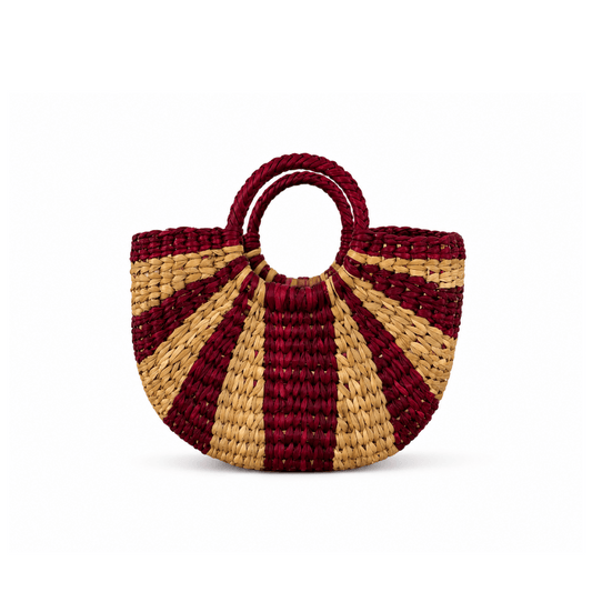 Solana Mini Basket - Burgundy